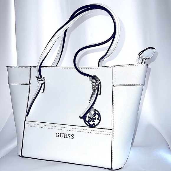 GUESS White Tote Handbag